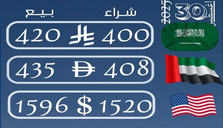 عدن: هبوط مفاجئى لأسعار صرف العملات الأجنبية مقابل الريال اليمني ..