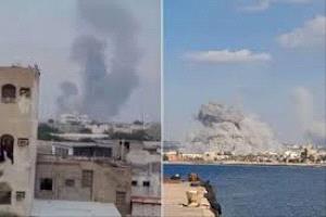 إسرائيل تقصف ميناء الحديدة وتهدد بحصار بحري وجوي