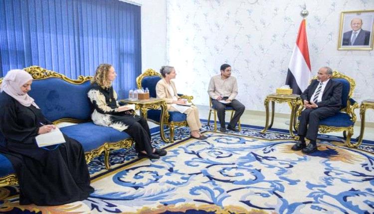 عضو مجلس القيادة الرئاسي محمود الصبيحي يستقبل في عدن سفيرة هولندا