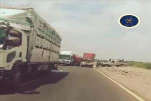 أمن أبين يفتح طريق حسان بعد قطعها من قبل محتجين