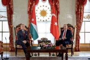 الملك عبدالله الثاني وأردوغان يبحثان ملفات سوريا وغزة وإيران  