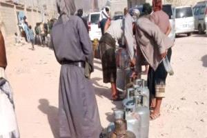 خلال شهرها الثاني.. أزمة الغاز المنزلي تتضاعف في شبوة