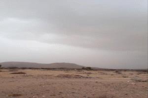 رعود متواصلة وأجواء ماطرة في مديرية مودية بمحافظة أبين